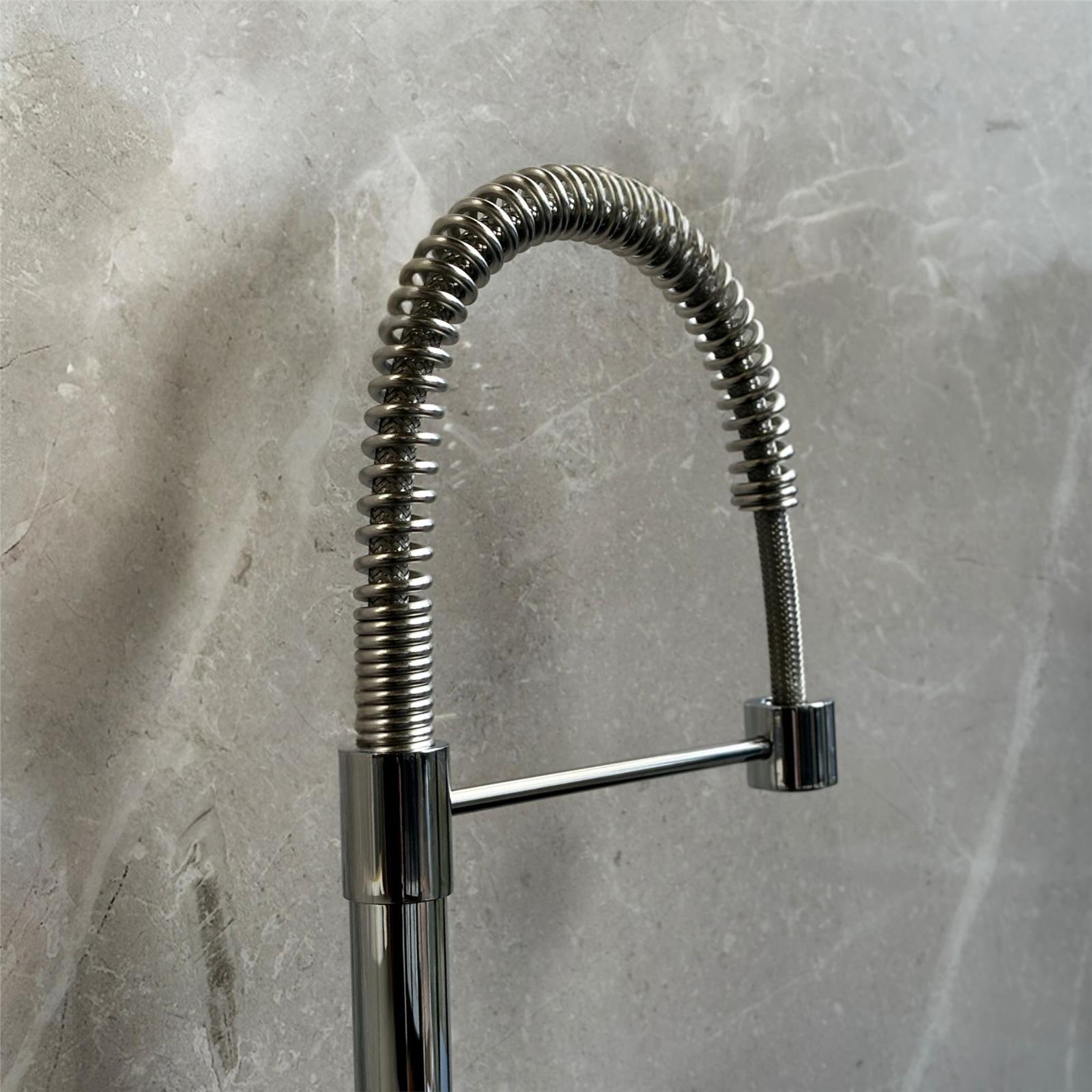 Franke Varzo Pull Out Mono Mixer Quarter Turn Twin Lever Chrome Kitchen Tap